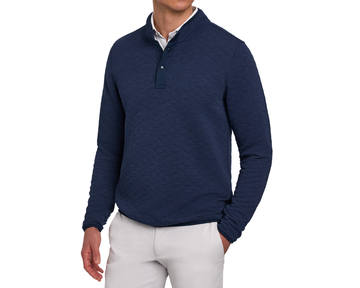 Sullivan Quarter-Snap - Heathered Navy Blue