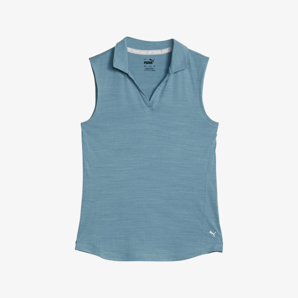 PUMA Girls Cloudspun Coast Solid Sleeveless Polo Shirt