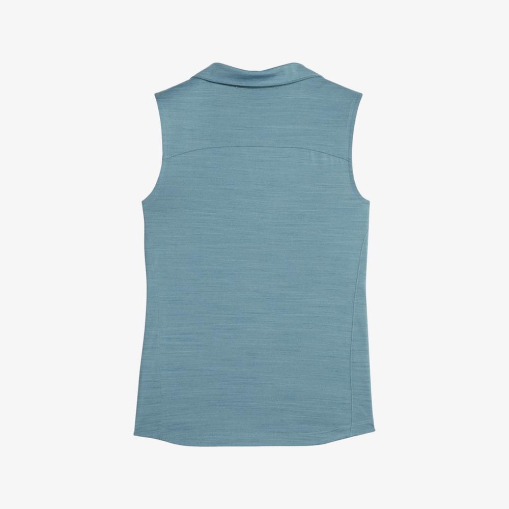 PUMA Girls Cloudspun Coast Solid Sleeveless Polo Shirt
