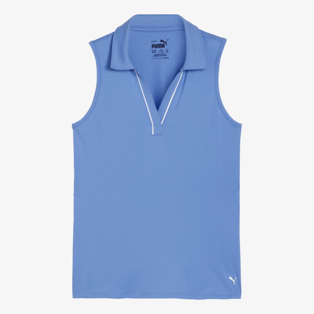 PUMA CLOUDSPUN Girls Piped Sleeveless Polo Shirt