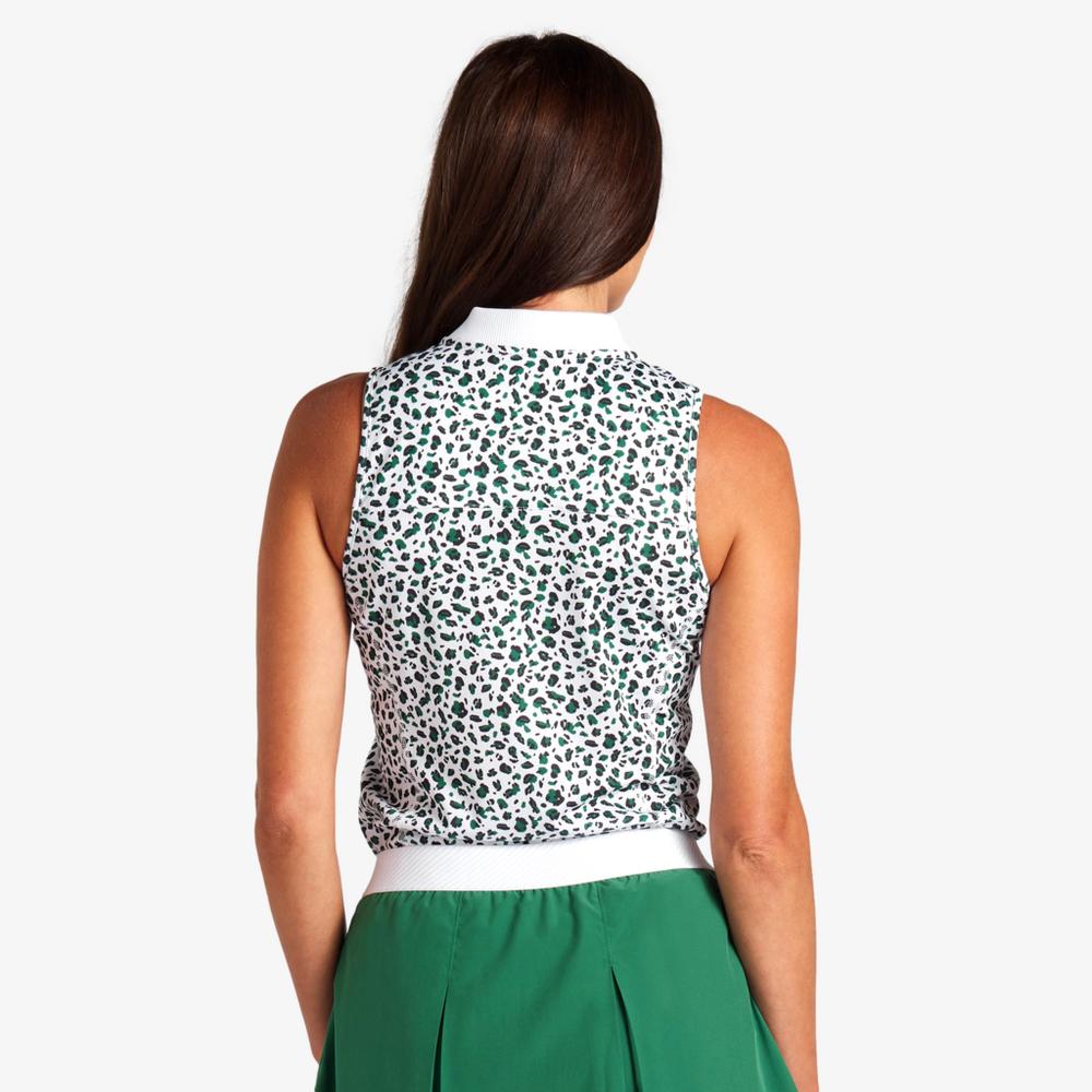 PUMA Leopard Pique Sleeveless Polo Shirt