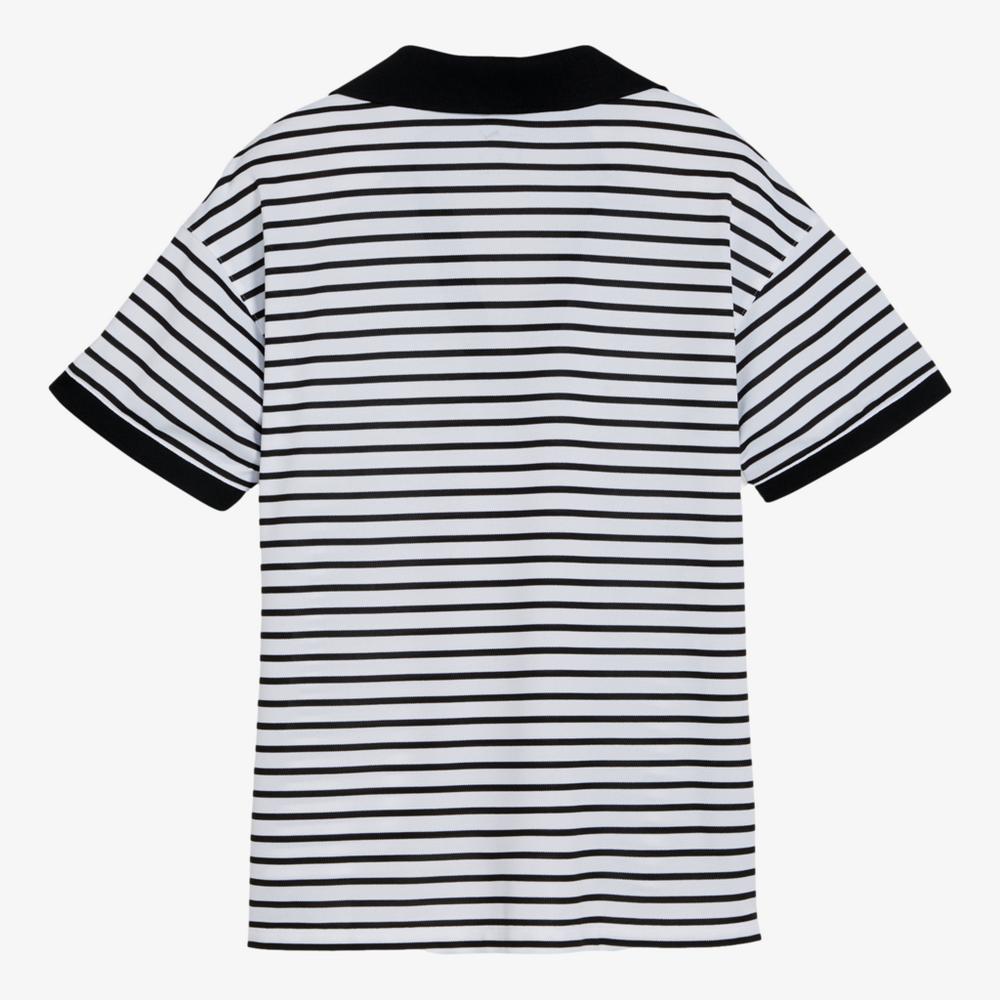 PUMA Everyday Striped Pique Short Sleeve Polo Shirt