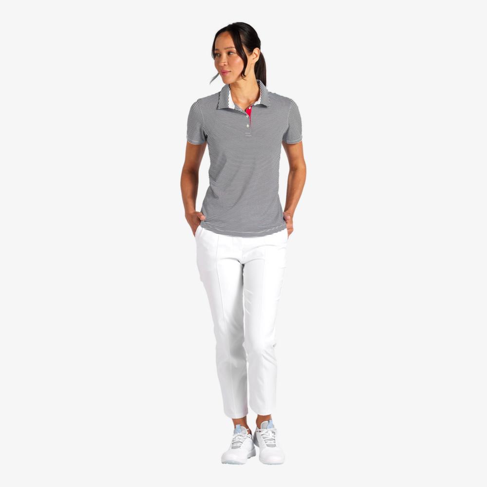 PUMA Volition Pique Striped Short Sleeve Polo Shirt