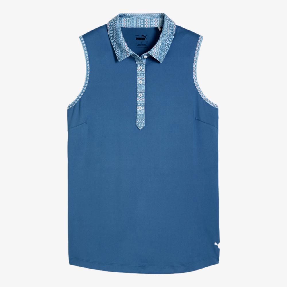 PUMA Fair Isle Sleeveless Polo Shirt