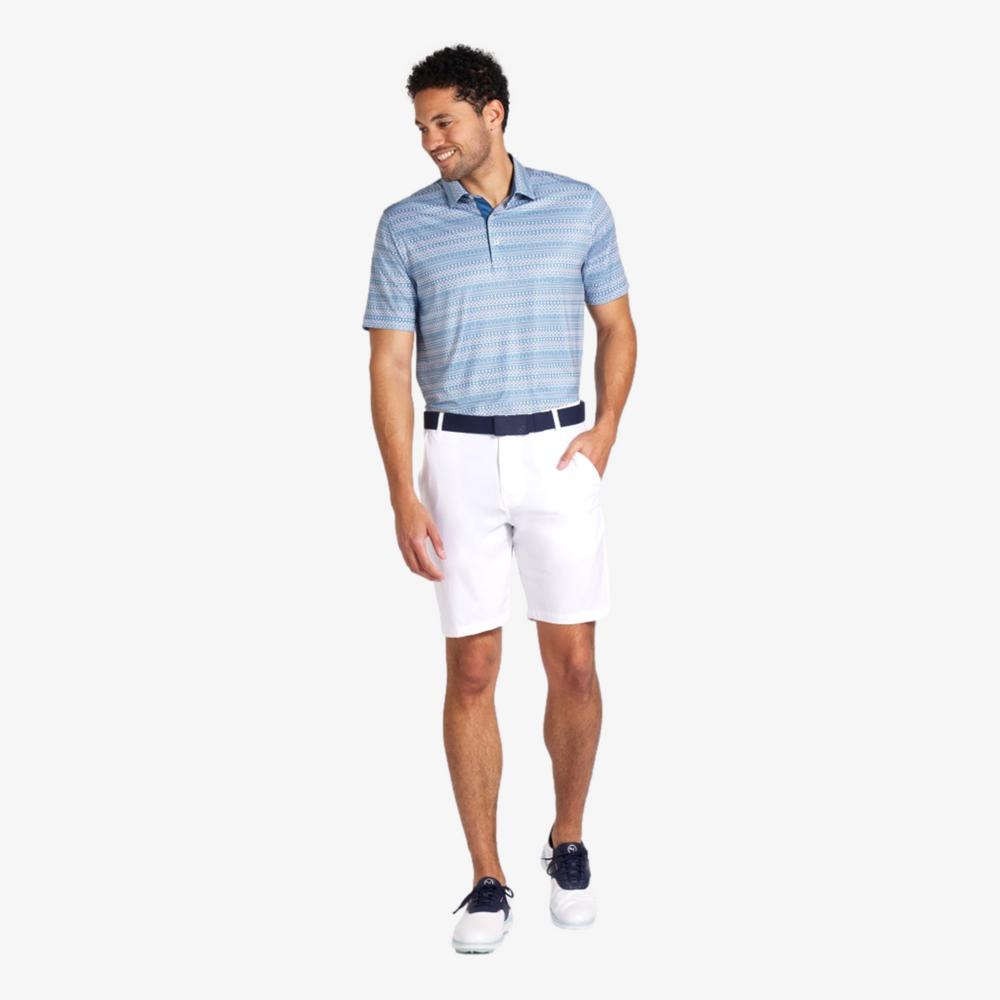 PUMA Fair Isle Micro Print Short Sleeve Polo Shirt