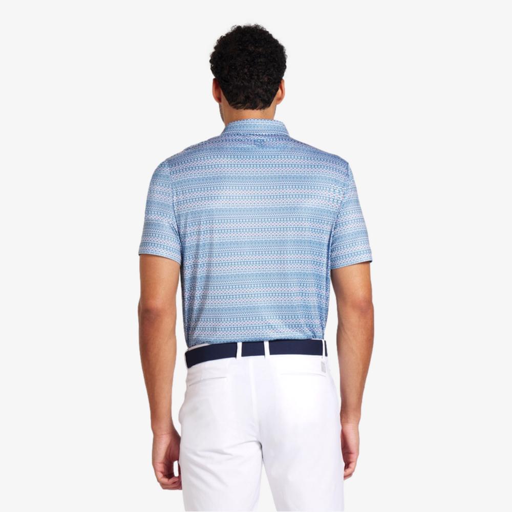 PUMA Fair Isle Micro Print Short Sleeve Polo Shirt
