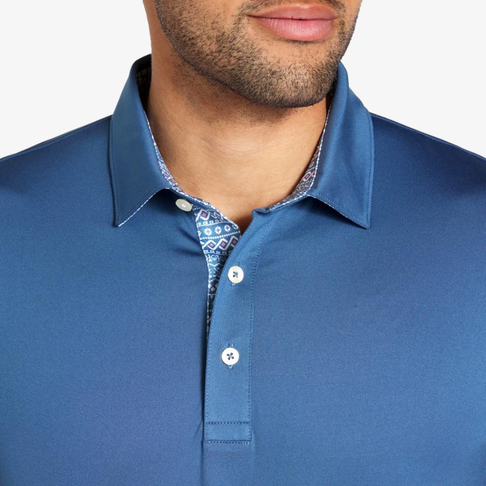 PUMA Fair Isle Trim Short Sleeve Polo Shirt