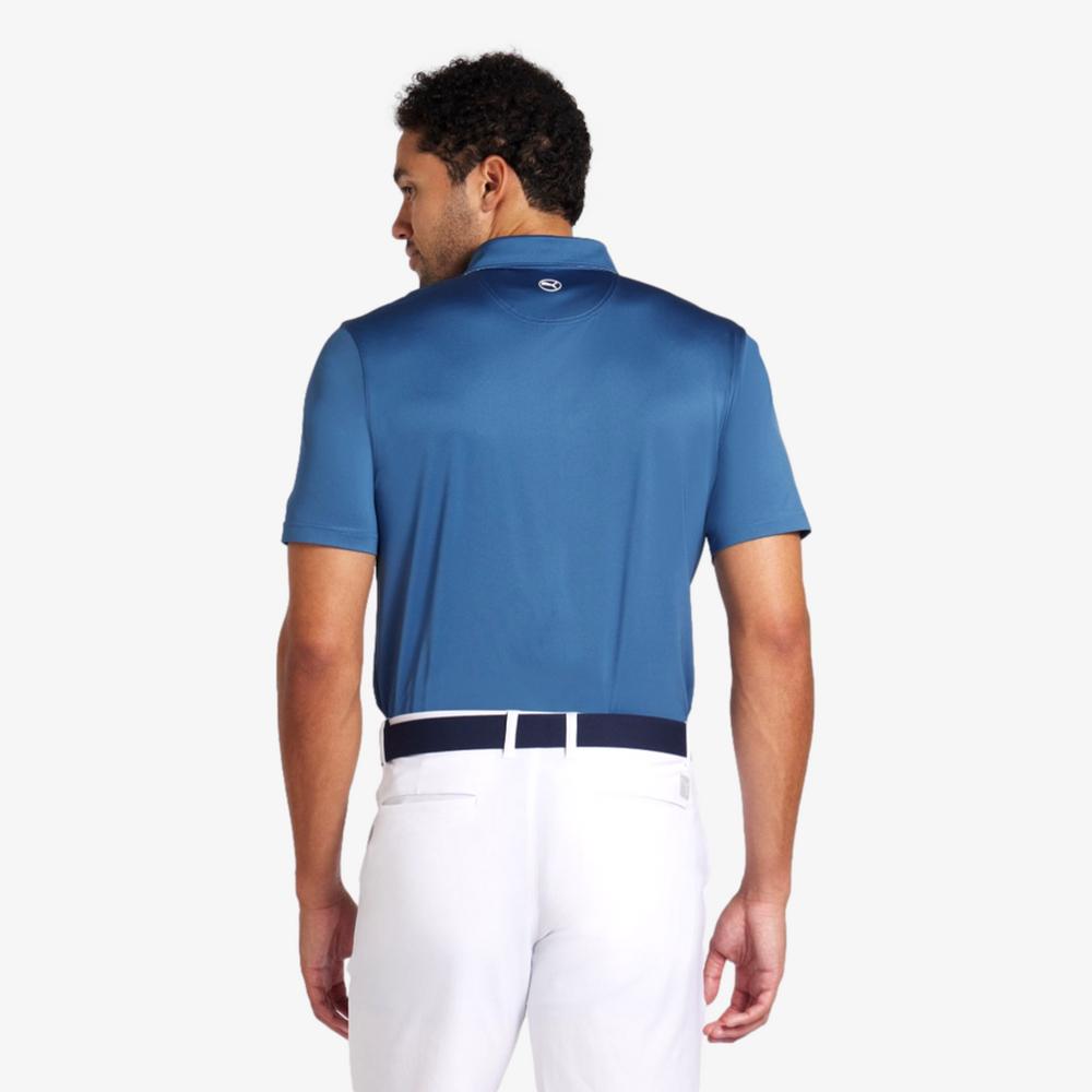 PUMA Fair Isle Trim Short Sleeve Polo Shirt