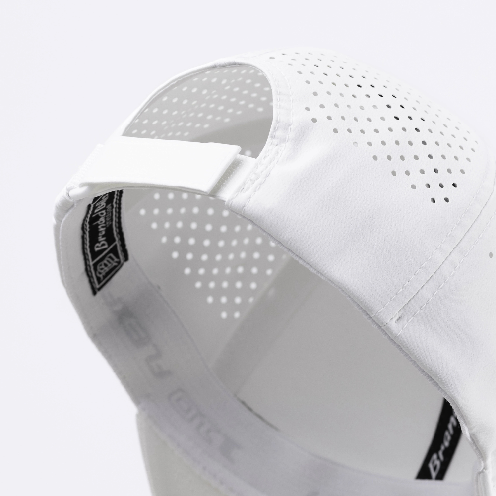 BONK | Branded Bills Curved Performance Hat - White