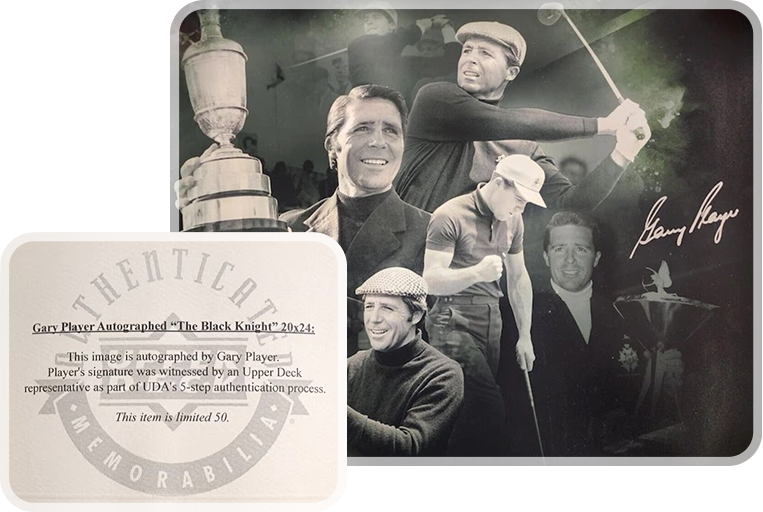 Gary Player Autographed 20" x 24" Black Knight Photograph - Limited Edition of 50