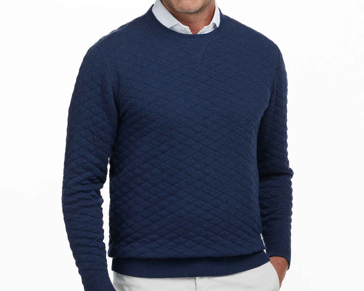 Ward Crewneck Sweater - Heathered Navy