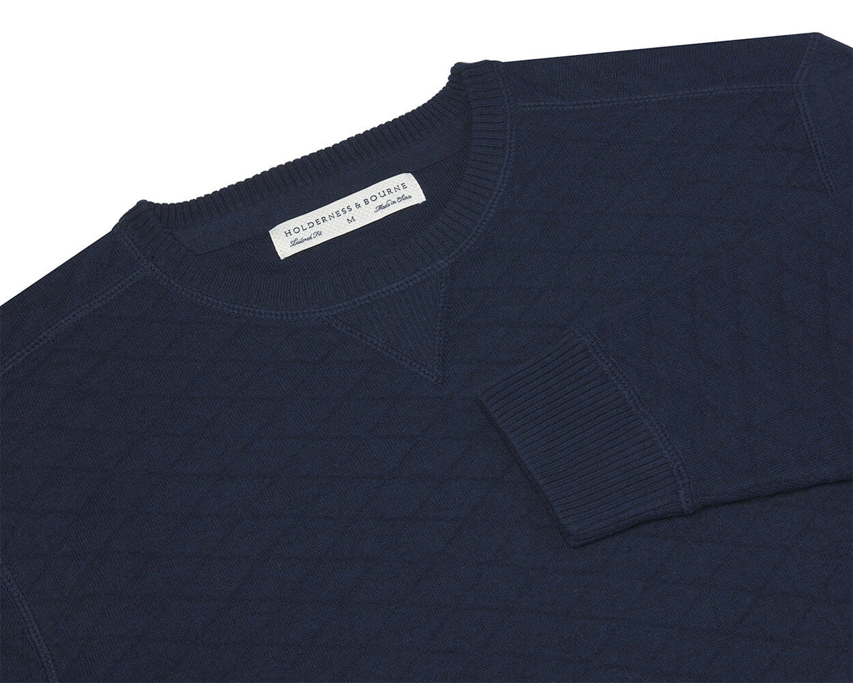 Ward Crewneck Sweater - Heathered Navy