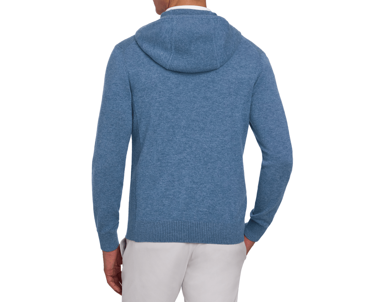 Logan Hoodie Sweater - Heathered Pacific Blue