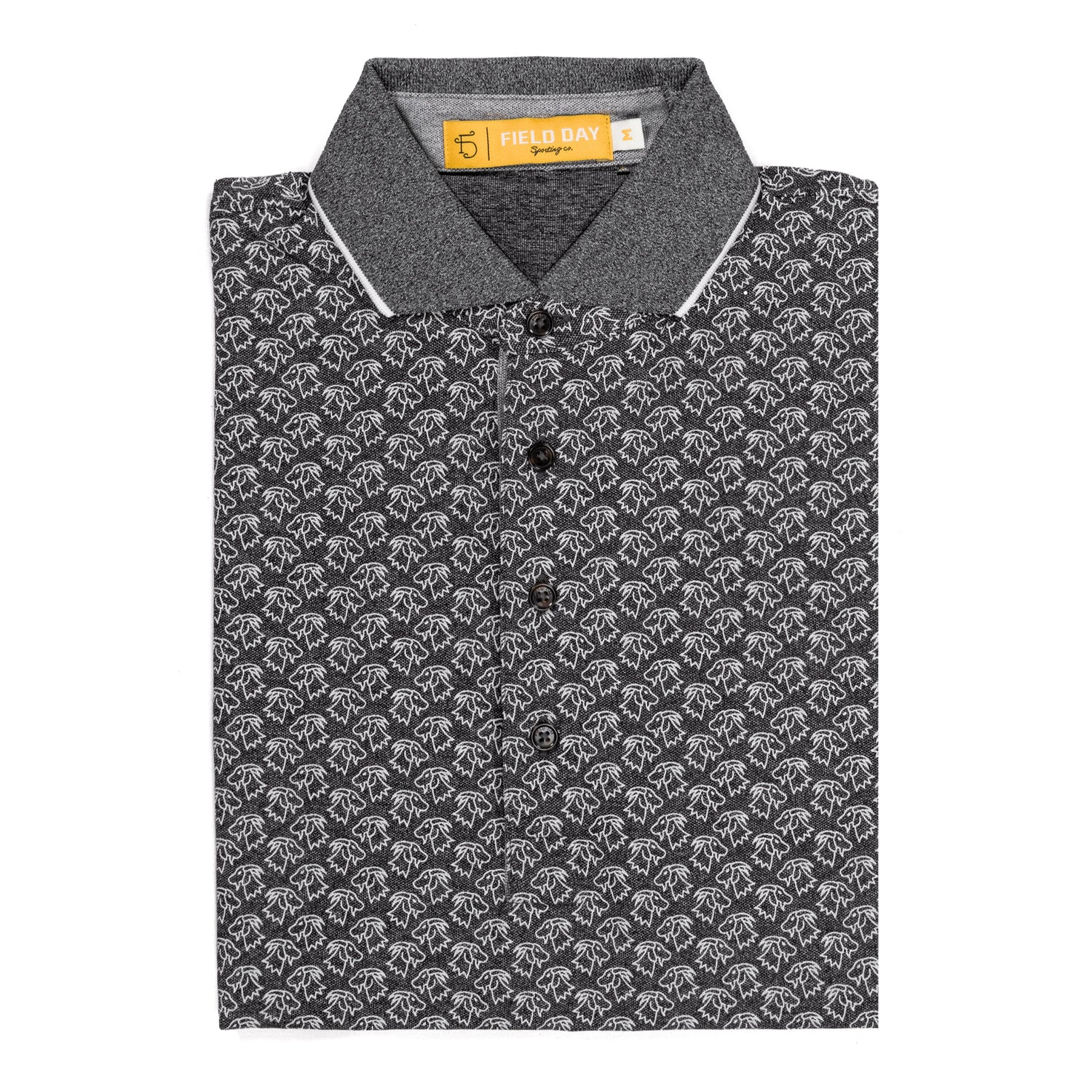 Seamus x Field Day Goat All Over Polo - Grey