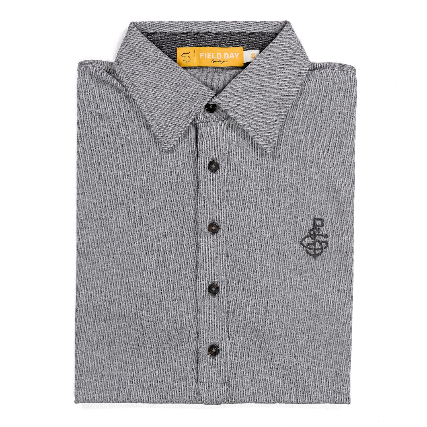 Seamus x Field Day Ford 5 Button Polo - Grey