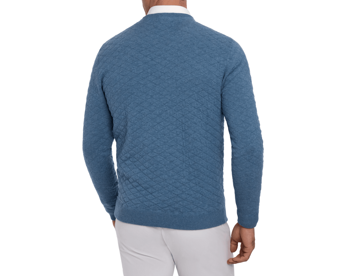 Ward Crewneck Sweater - Heathered Pacific Blue