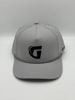 GolfN G Logo Performance Hat – Grey with black G, front