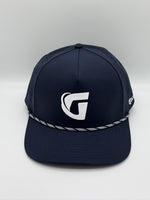 GolfN G Logo Performance Hat – Navy with white G, front